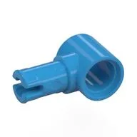 Technic Pin Connector Hub with 1 Pin with Friction Ridges Lengthwise [Centered Friction Ridge] / Dark Azure