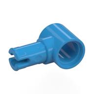 Lego Technic Pin Connector Hub with 1 Pin with Friction Ridges Lengthwise [Centered Friction Ridge] / Dark Azure