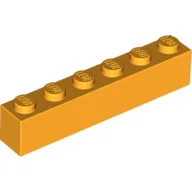 Brick 1 x 6 / Bright Light Orange