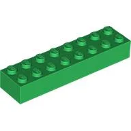 Brick 2 x 8 / Green