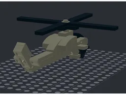 micro scale apache helicopter