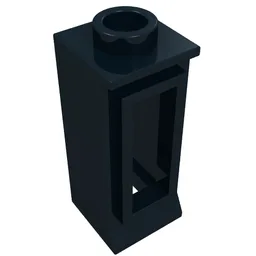 Window 1 x 1 x 2, Short Lip [no Glass] / Black