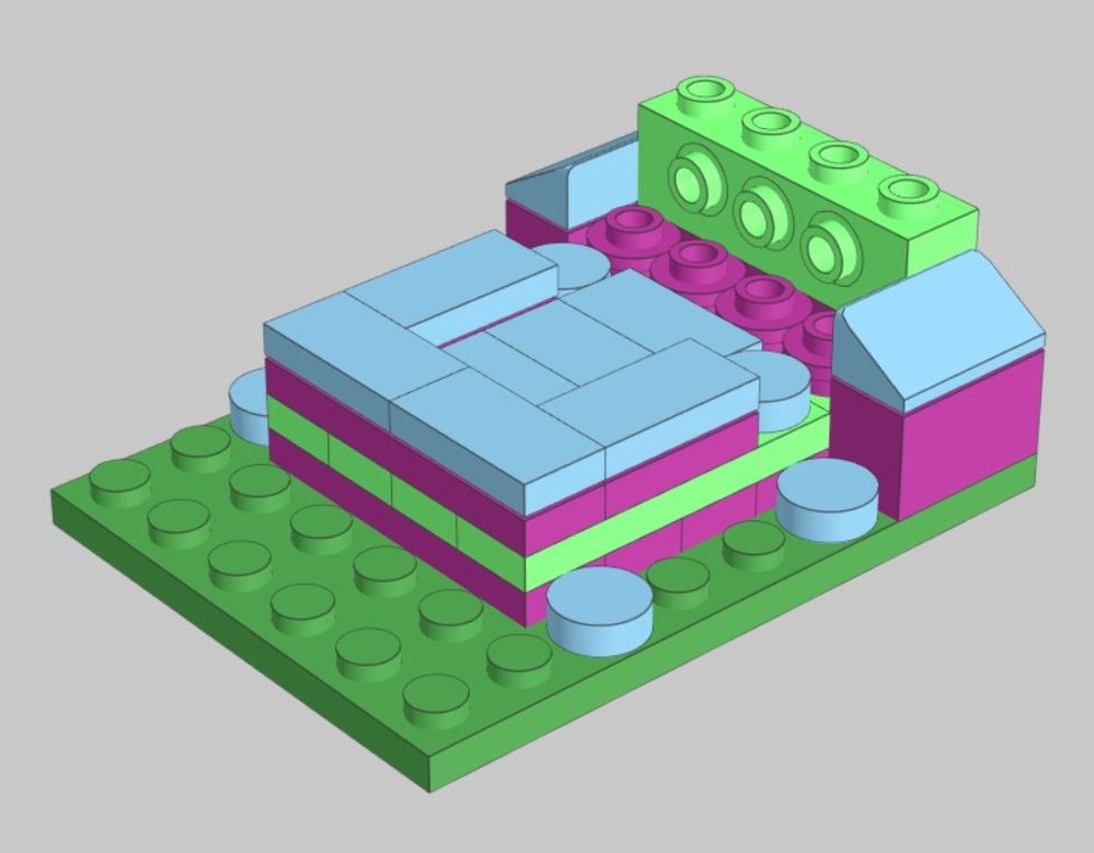 Lego Bed Frame Rack for MOC-27778
