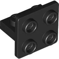 Bracket 1 x 2 - 2 x 2 Centered / Black