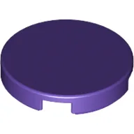 Tile Round 2 x 2 with Bottom Stud Holder / Dark Purple