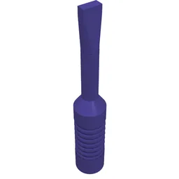 Tool Screwdriver with Narrow Head [6-Rib Handle] / Dark Purple