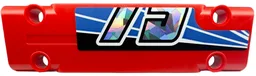 Technic, Panel Plate 3 x 11 x 1 with Partial Holographic Number 75 Bottom Half on Black, White and Blue Stripes Pattern Model Right Side (Sticker) - Set 42153
