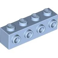 Brick Special 1 x 4 with 4 Studs on One Side / Bright Light Blue