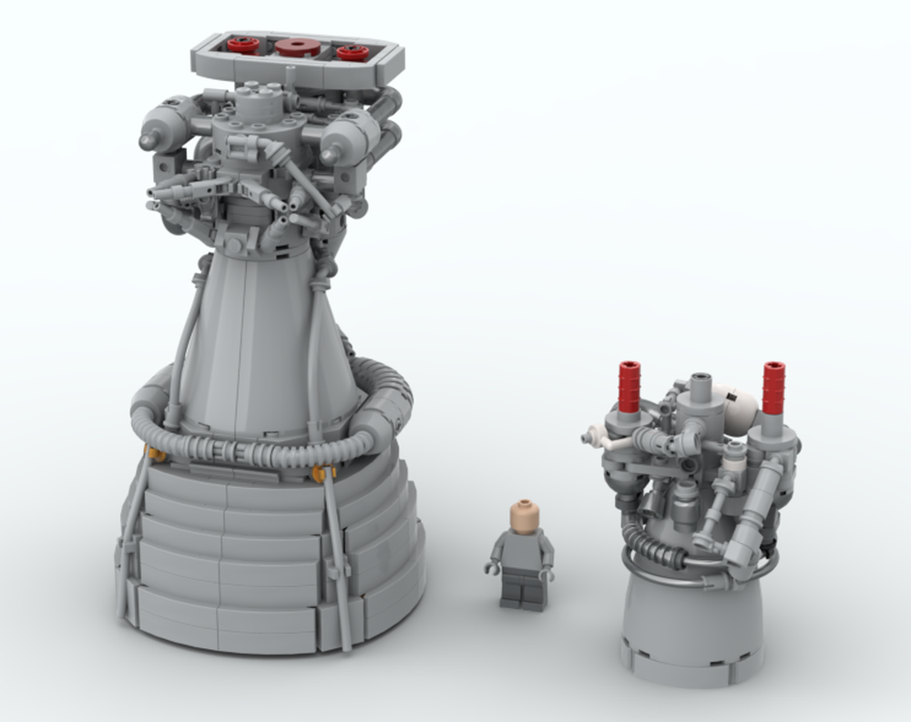 Lego Rocketdyne F1 and J2 Engines