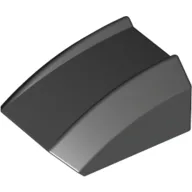 Brick Curved 2 x 2 with Lip, No Studs / Black