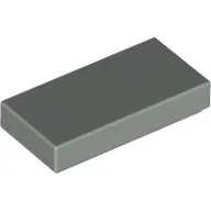 Tile 1 x 2 with Groove / Light Gray