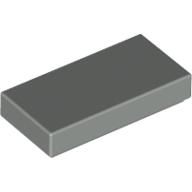 Lego Tile 1 x 2 with Groove / Light Gray