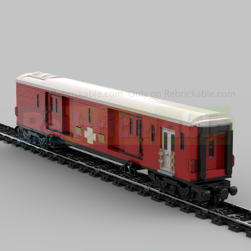 Lego 8W Swiss Train SBB Gepäckwagen 1 in Rot (Red)