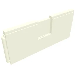 BYGGLEK Side Panel, 32 x 10 x 2, 6 x 6 x 1 Cutout / White