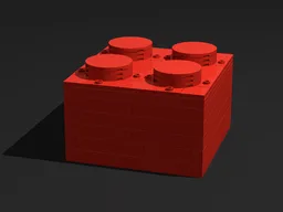 2x2 Brick 1:6 Scale