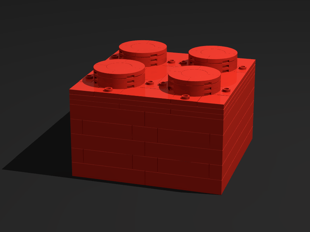 Lego 2x2 Brick 1:6 Scale