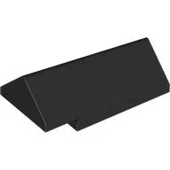 Brick Sloped 45° 2 x 4 x 1 1/3 Double / Black