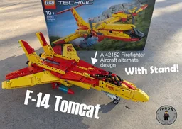 F-14 Tomcat with stand (42152 Firefigther Airplane)