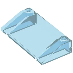 Brick Sloped 33° 3 x 6 / Trans-Light Blue
