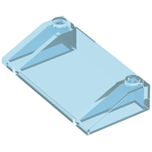 Lego Brick Sloped 33° 3 x 6 / Trans-Light Blue