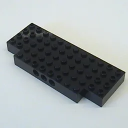 Brick Special 5 x 12 with Two 1 x 2 Cutouts, 3 Holes on Side / Black