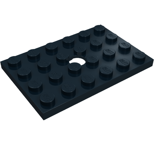 Lego Plate Special 4 x 6 with Hole / Black