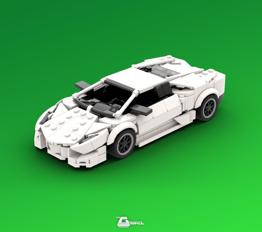 Lego Lamborghini Reventon White Speed Champions 8 wide