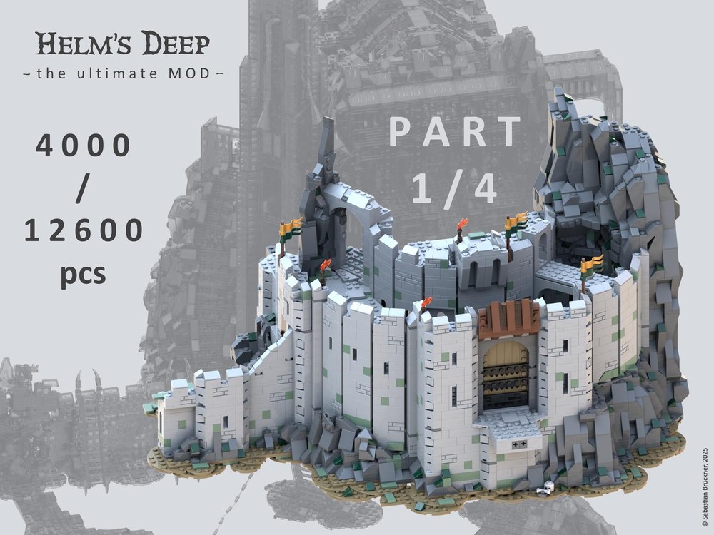 Lego Helm's Deep - the ultimate MOD - P A R T 1 / 4 - Hornburg / armory module