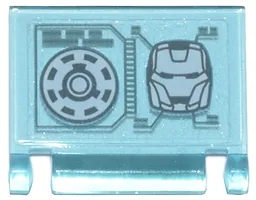 Minifigure, Utensil Book Cover with Digital Display Arc Reactor and Iron Man Helmet Pattern (Sticker) - Set 76269