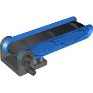 Duplo Conveyor Belt on 4 x 4 Base with Blue Sides and Black Belt / Blue