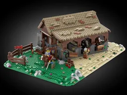 Stable - Medieval Village Diorama