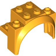 Lego Wheel Arch, Mudguard 4 x 2 1/2 x 2 1/3 / Bright Light Orange