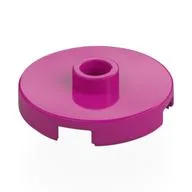 Plate Special Round 2 x 2 with Center Stud (Jumper Plate) / Magenta