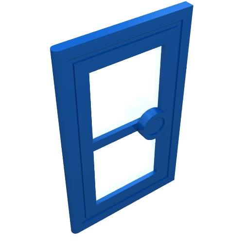 Lego Door 1 x 3 x 4 with Glass / Blue