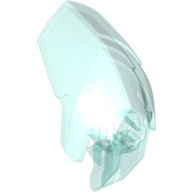 Lego Large Figure Helmet / Visor with Clip / Trans-Light Blue