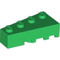 Brick Wedged, Angled 4 x 2 Left / Green