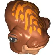 Minifig Head Special, Mon Calamari Lt. Beyta with Nougat Chin, Bright Light Orange Markings Print / Dark Orange