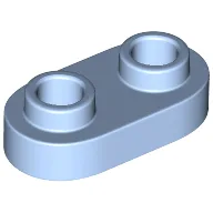 Plate Special 1 x 2 Rounded with 2 Open Studs / Bright Light Blue