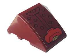 Wedge 4 x 3 Triple Curved No Studs with Iron Man Hulkbuster Armor Pattern (Sticker) - Set 76164