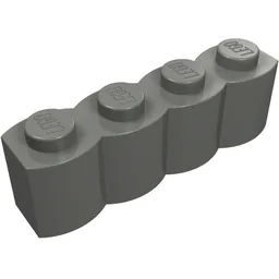 Brick Special 1 x 4 Palisade [aka Log] / Dark Bluish Gray