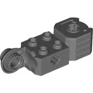 Technic Brick Special 2 x 2 with Axle Hole, Rotation Joint Ball Half [Vertical Side], Vertical Axle Hole End / Dark Bluish Gray
