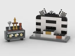 Winners' Podium with Trophies