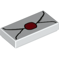 Lego Tile 1 x 2 with Letter, Wax Seal print