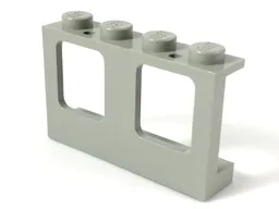 Window 1 x 4 x 2 Plane, Solid Studs