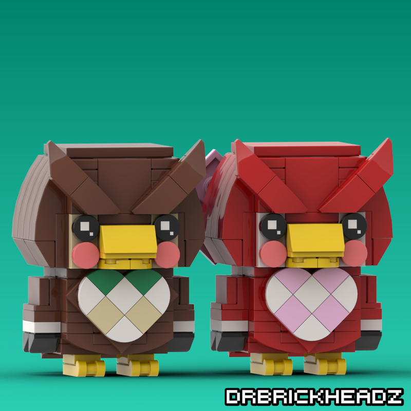 Lego Blathers + Celeste (Animal Crossing) Brickheadz