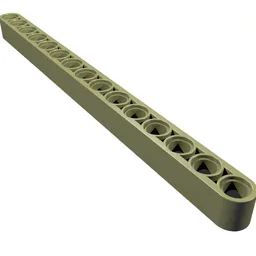 Technic Beam 1 x 15 Thick / Olive Green