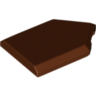 Lego Tile Special 2 x 3 Pentagonal / Reddish Brown