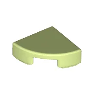 Tile Round 1 x 1 Quarter / Yellowish Green