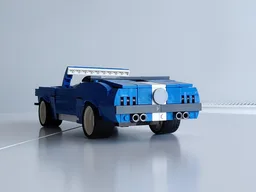Blue Ford Mustang