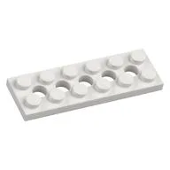 Technic Plate 2 x 6 [5 Holes] / White